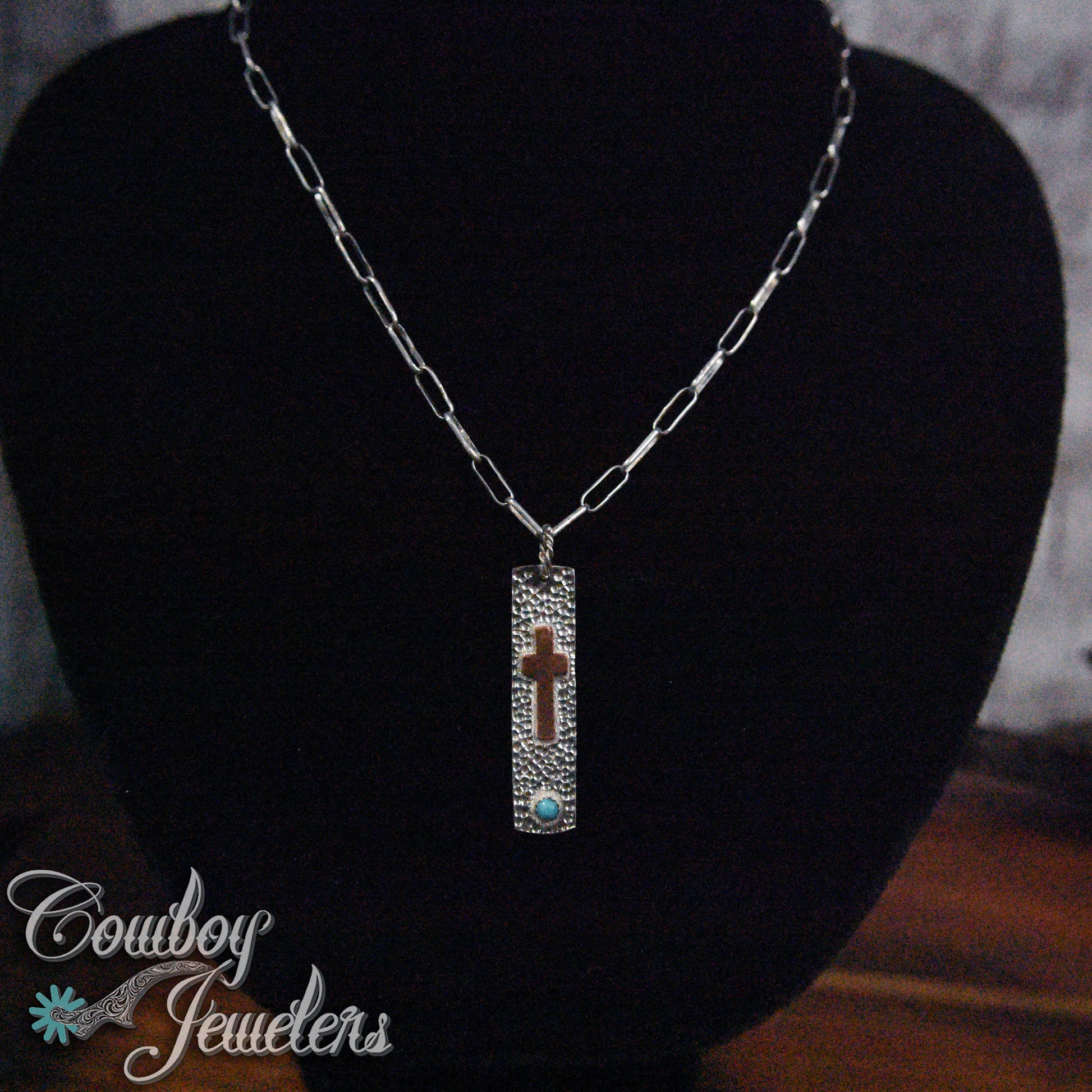 204 - bar cross pendant