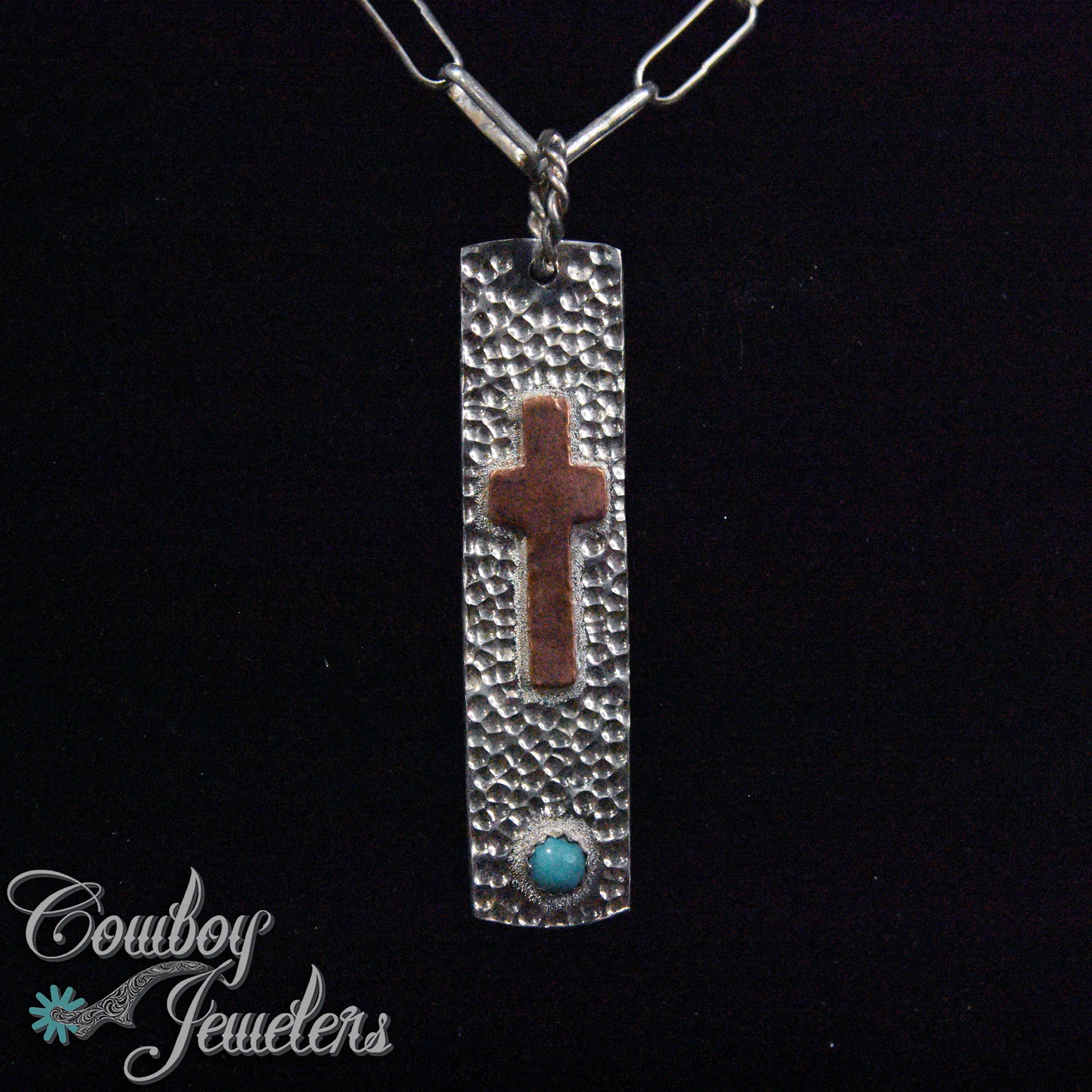 204 - bar cross pendant