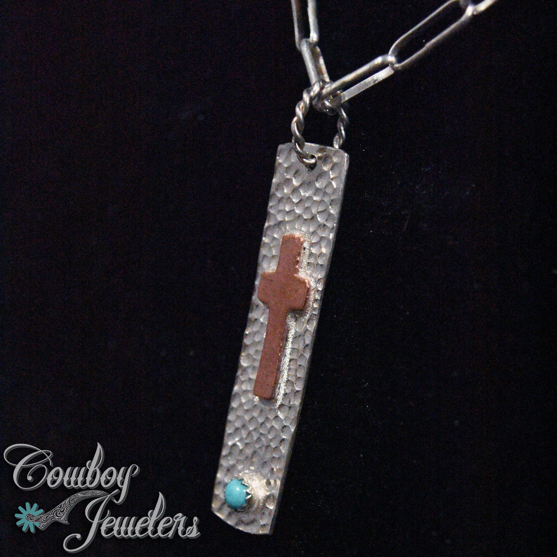 204 - bar cross pendant